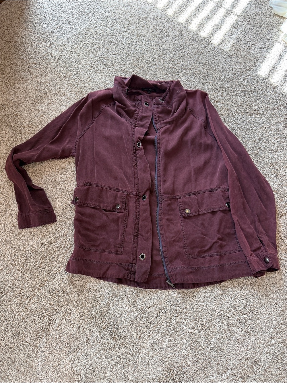 Dear John, Women's Utility Jacket in Deep Burgundy, XL